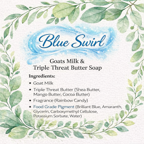Cotton Candy Blue Swirl Soap